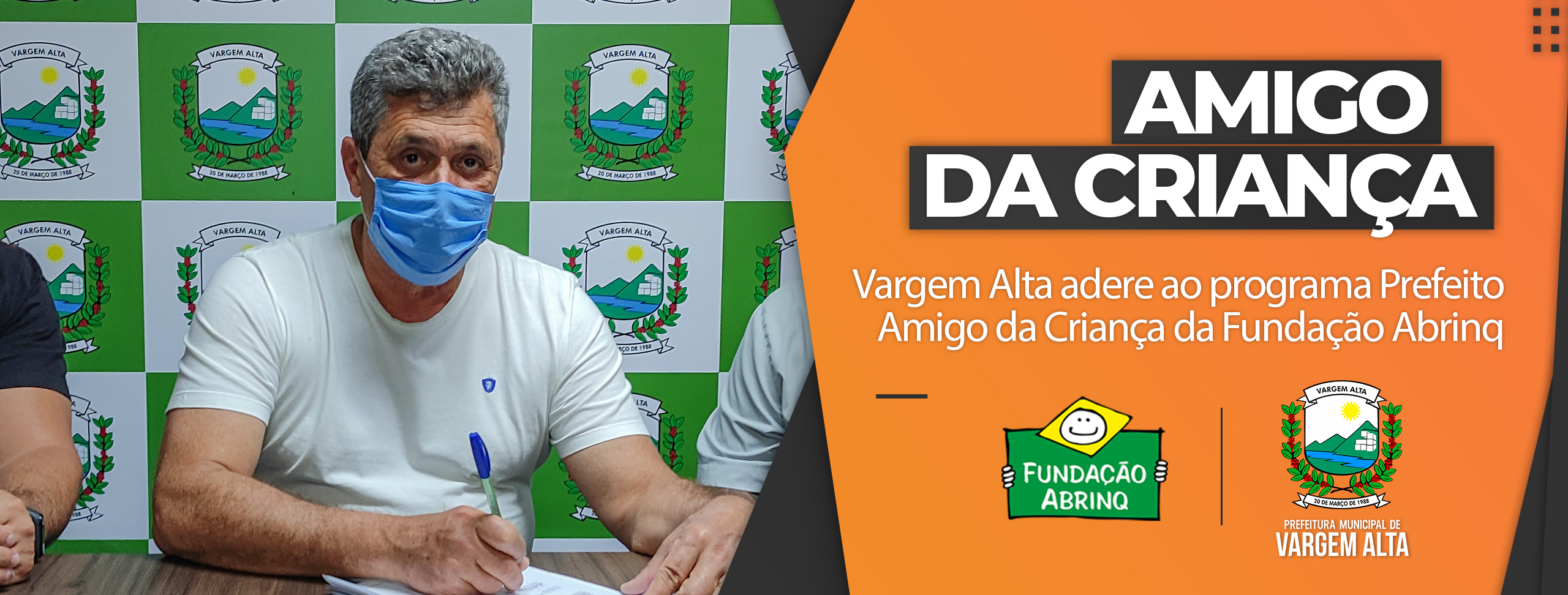 Vargem Alta adere ao programa Prefeito Amigo da Criança da Fundação Abrinq